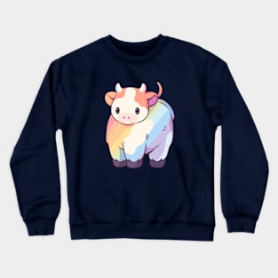 Cute Rainbow Cow - LGBTQ Crewneck Sweatshirt